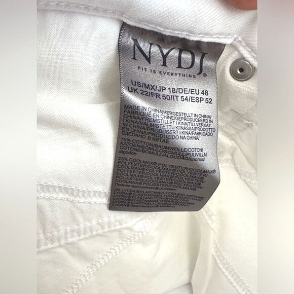 NWT NYDJ Joni capri Relaxed Optic White Women's sz 18 White Cool Embrace spring - Picture 14 of 16